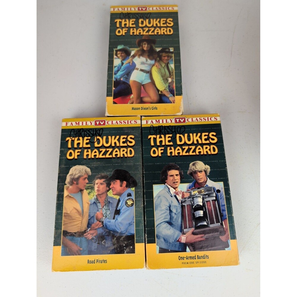 Lot of 3 The Dukes of Hazzard VHS Tapes All Tested